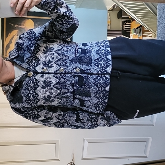 STUNNING VINTAGE CHRISTMAS/WINTER FLEECE TEDDY JACKET - Picture 1 of 12